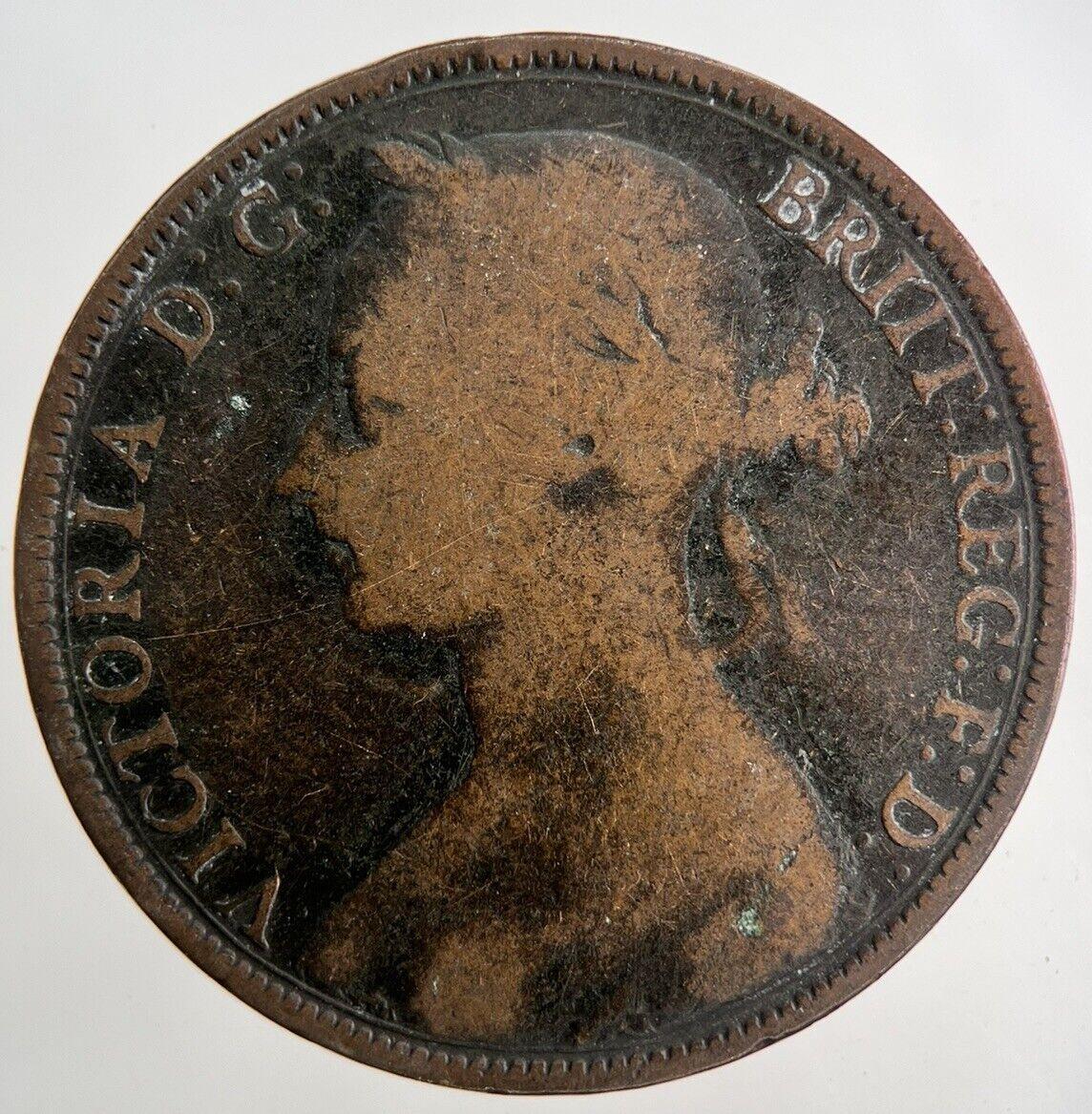 1889 Victoria One Penny Coin | Collectable Grade