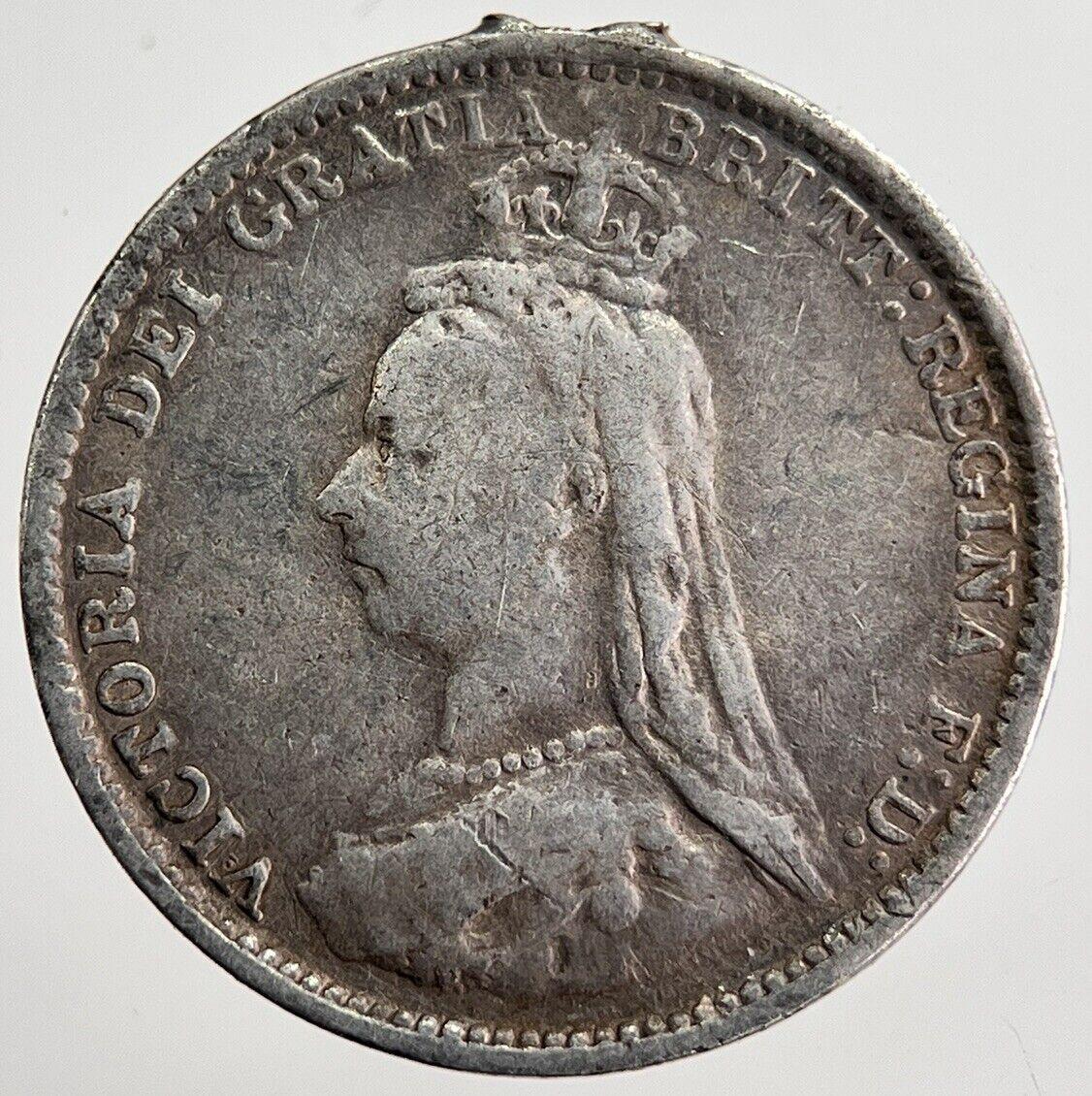 1889 Victoria Threepence Silver Coin | Fine Collectable Grade | a8697