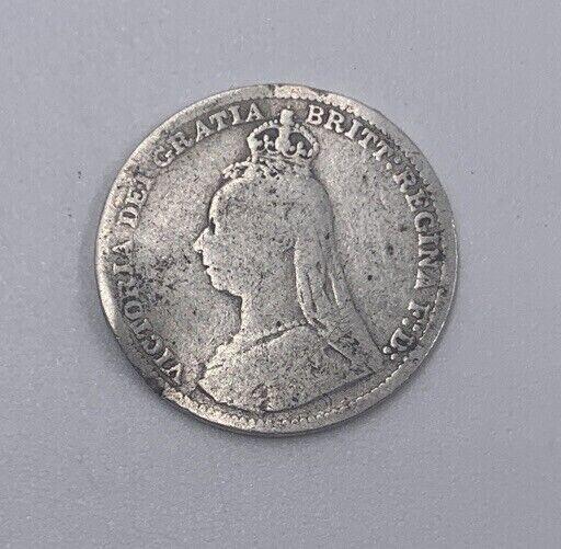 1889 Victoria Threepence | British Silver Coin | Collectable Grade | a53