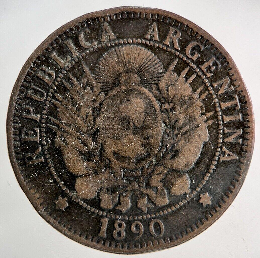 1890 Argentina Dos 2 Centavos Coin | Collectable Grade