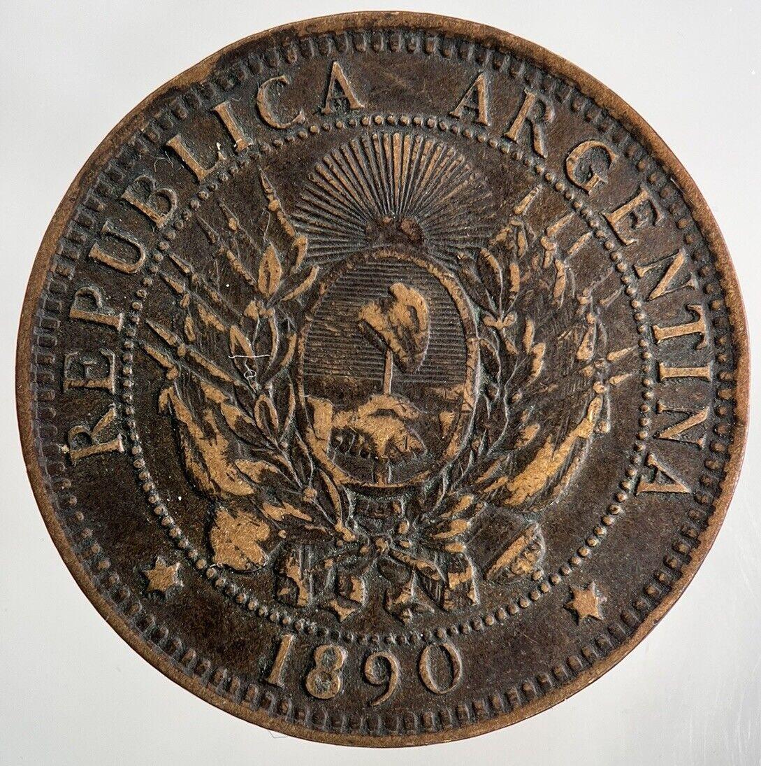 1890 Argentina Dos 2 Centavos Coin | Collectable Grade