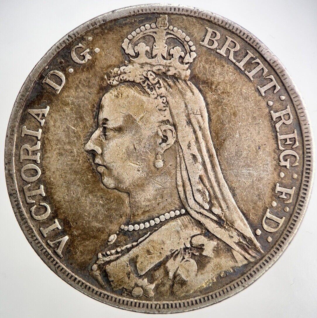 1890 Victoria Crown Silver Coin | Fine Collectable Grade | a3735