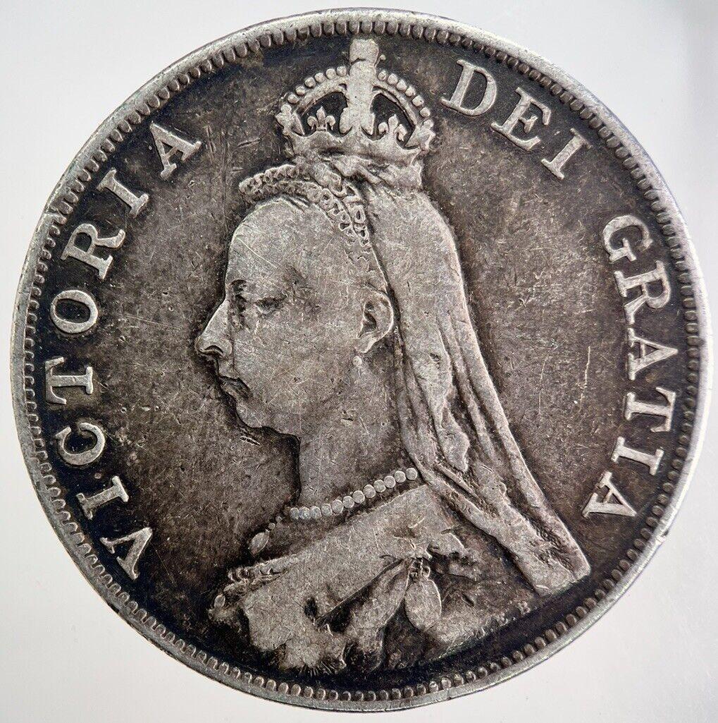 1890 Victoria Double Florin Silver Coin | Fine Collectable Grade | a1421
