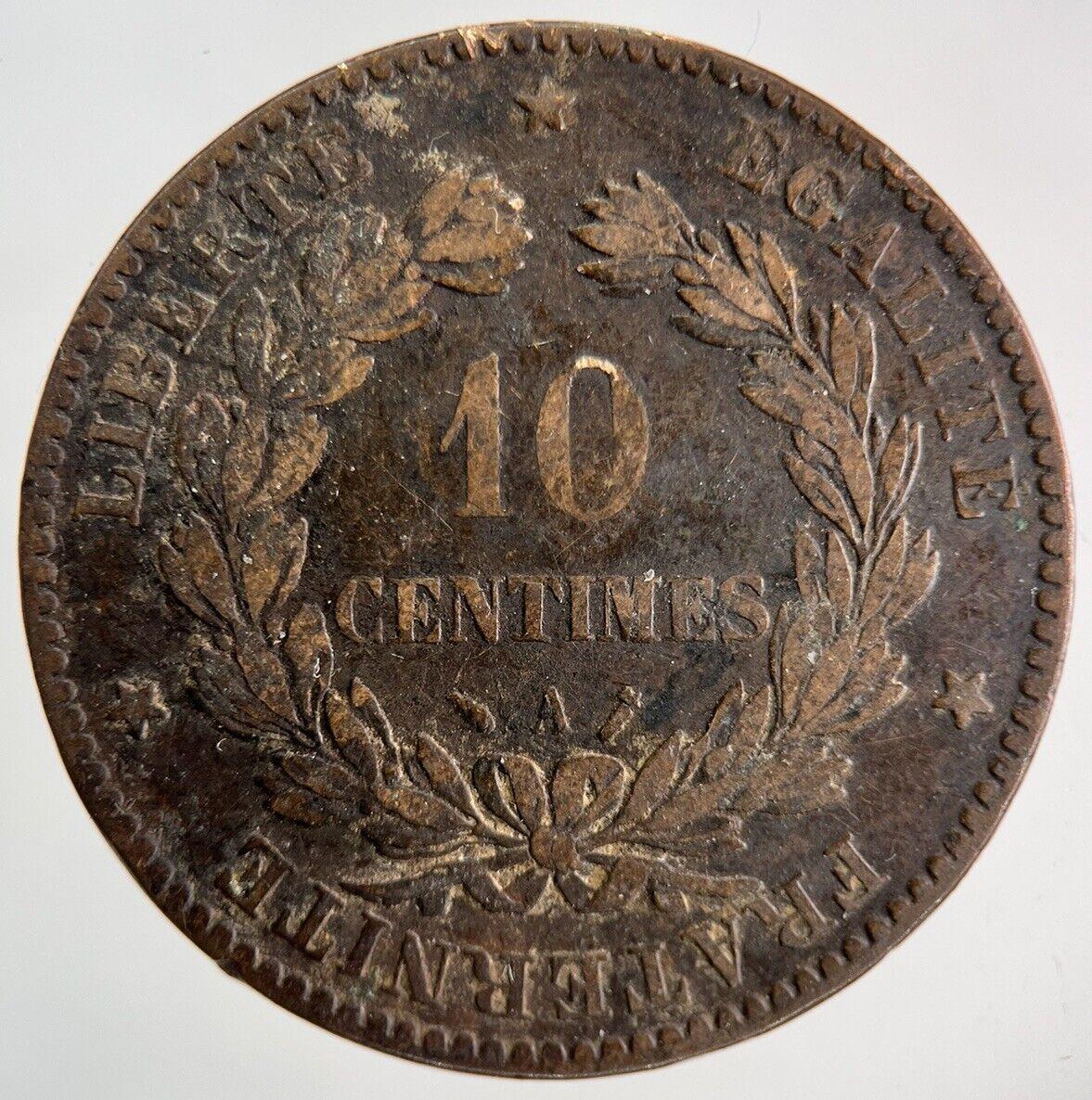1890 France 10 Centimes Coin | Collectable Grade