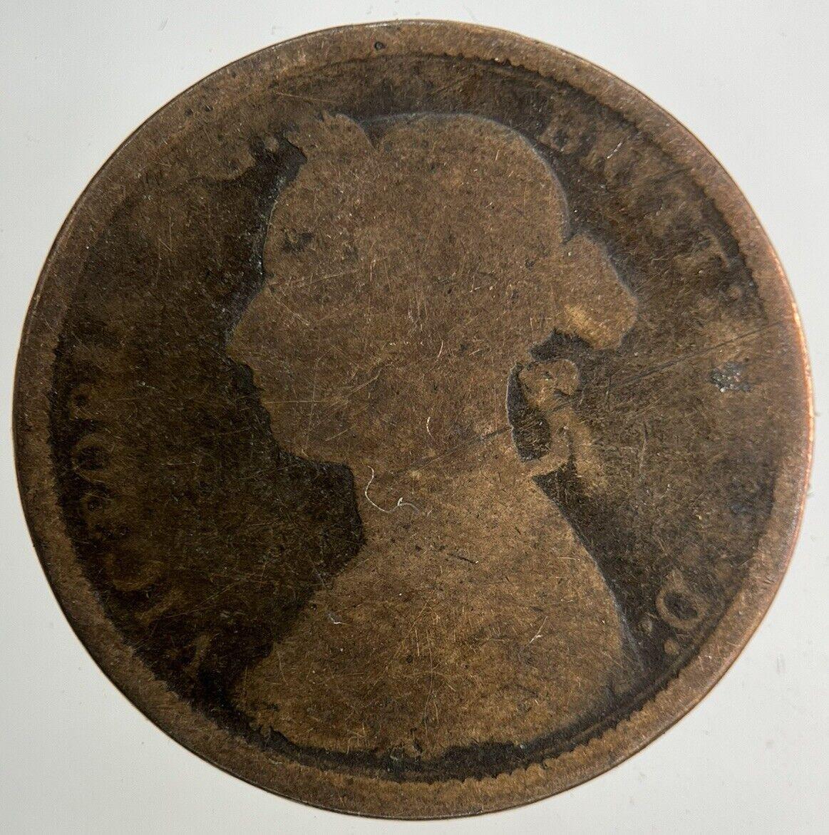 1890 Victoria Half-Penny Coin | Fair Grade