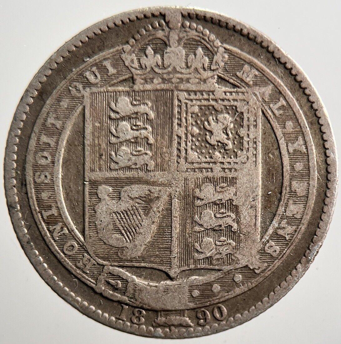 1890 Victoria Shilling Silver Coin | Collectable Grade | a3531