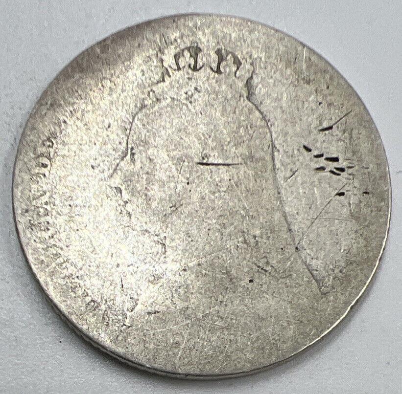 1890 Victoria Shilling | British Silver Coin | Worn Grade | a1330