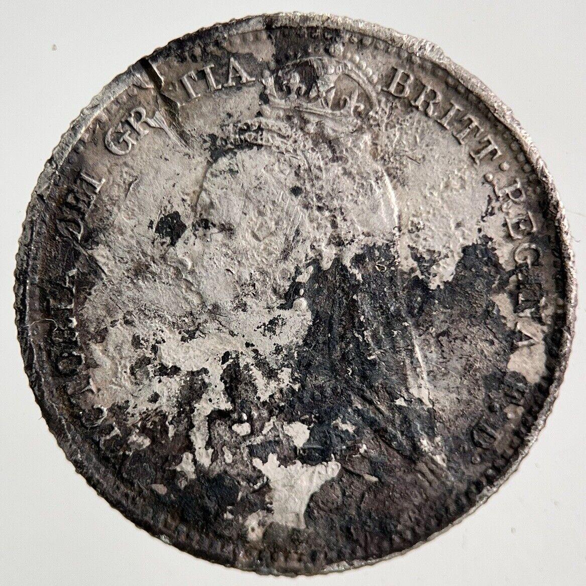 1890 Victoria Sixpence Silver Coin | Fine Collectable Grade