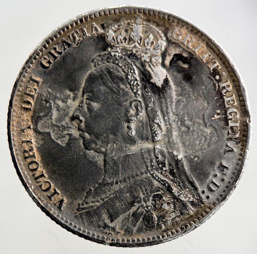 1890 Victoria Shilling Silver Coin | Fine Collectable Grade