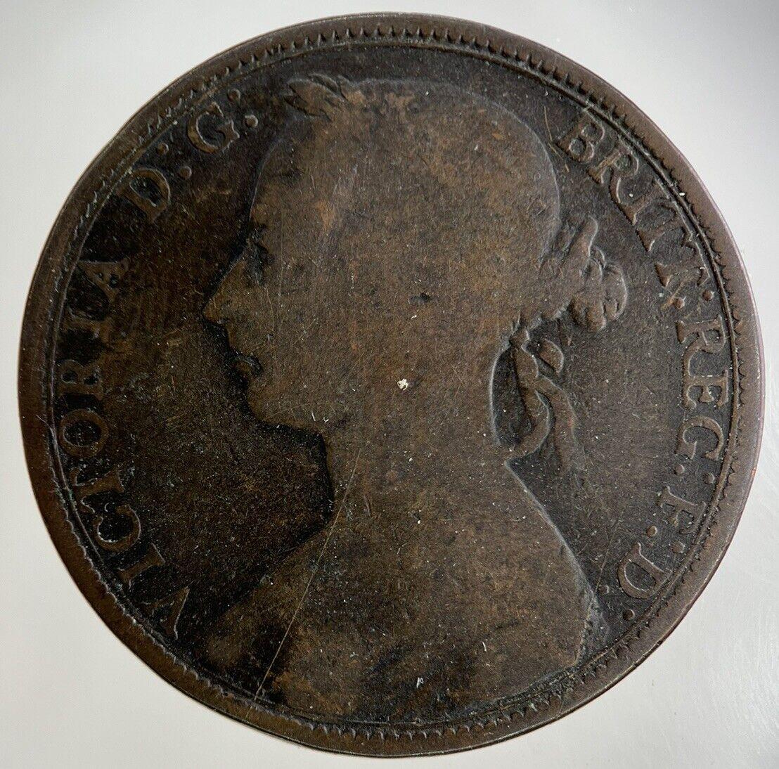 1890 Victoria One Penny Coin | Collectable Grade