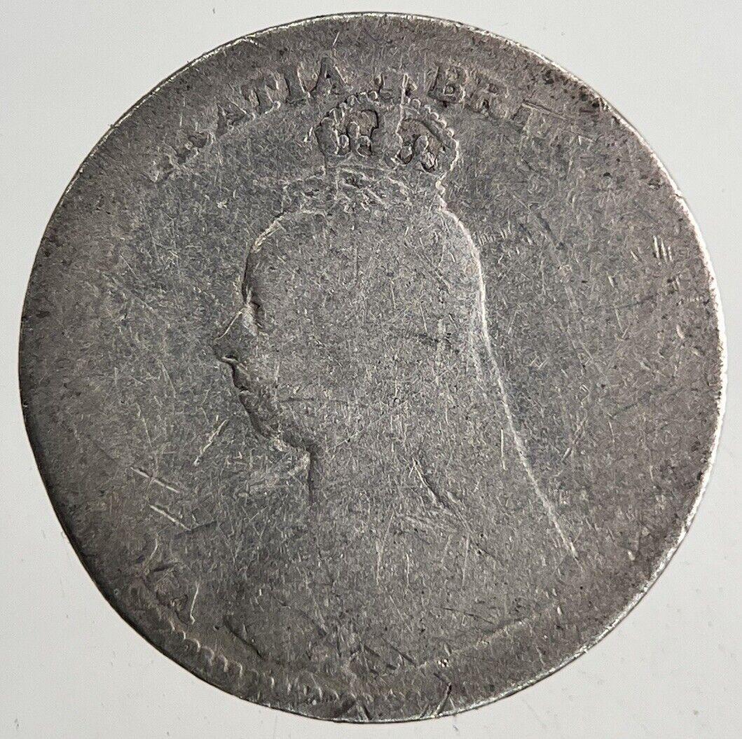 1890 Victoria Silver Threepence Coin | Fair Grade