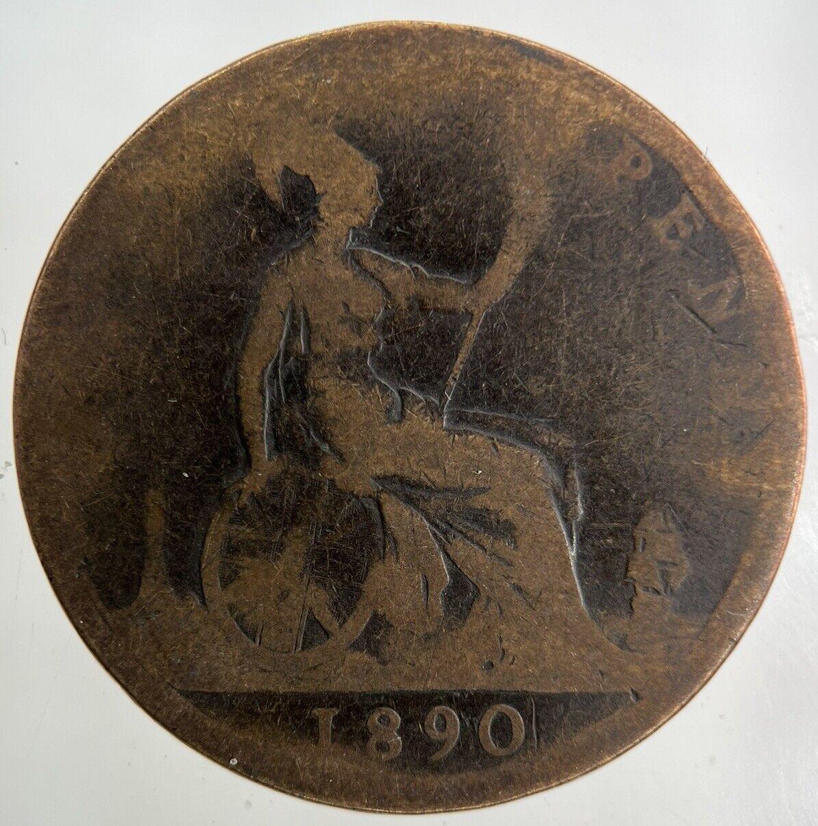 1890 Victoria One Penny Coin | Collectable Grade