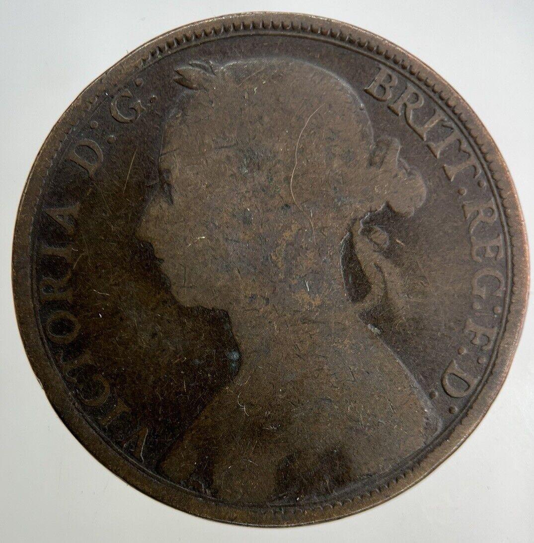 1890 Victoria One Penny Coin | Collectable Grade