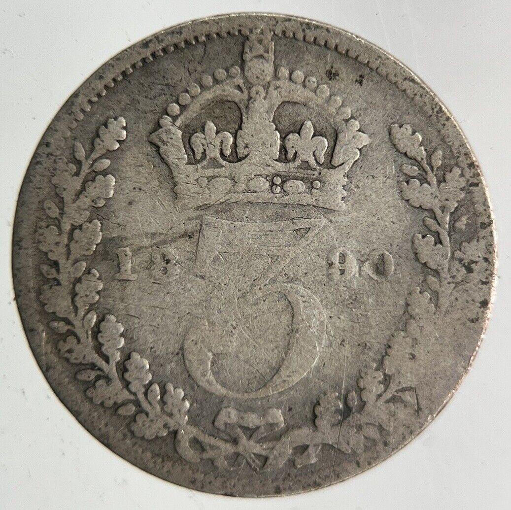 1890 Victoria Threepence Silver Coin | Collectable Grade