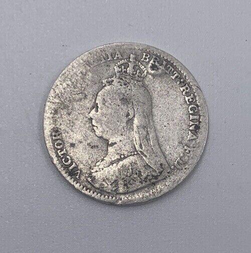 1890 Victoria Threepence | British Silver Coin | Collectable Grade | a51