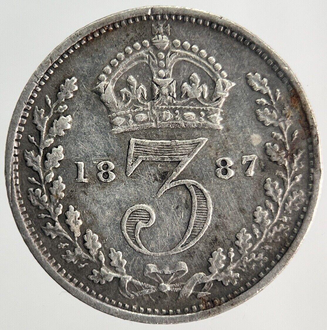 1887 Victoria Threepence | British Silver Coin | Fine Collectable Grade
