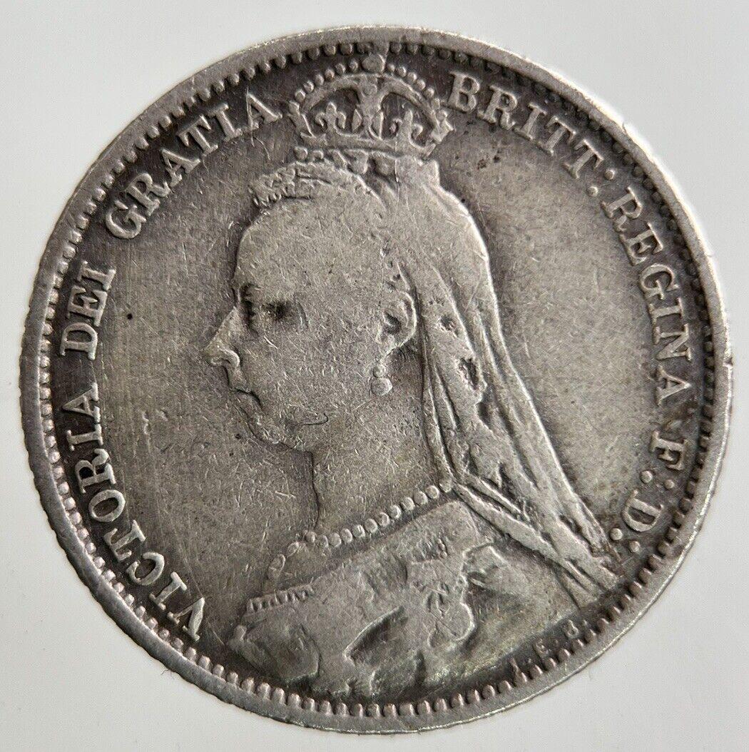 1890 Victoria Sixpence Silver Coin | Fine Collectable Grade