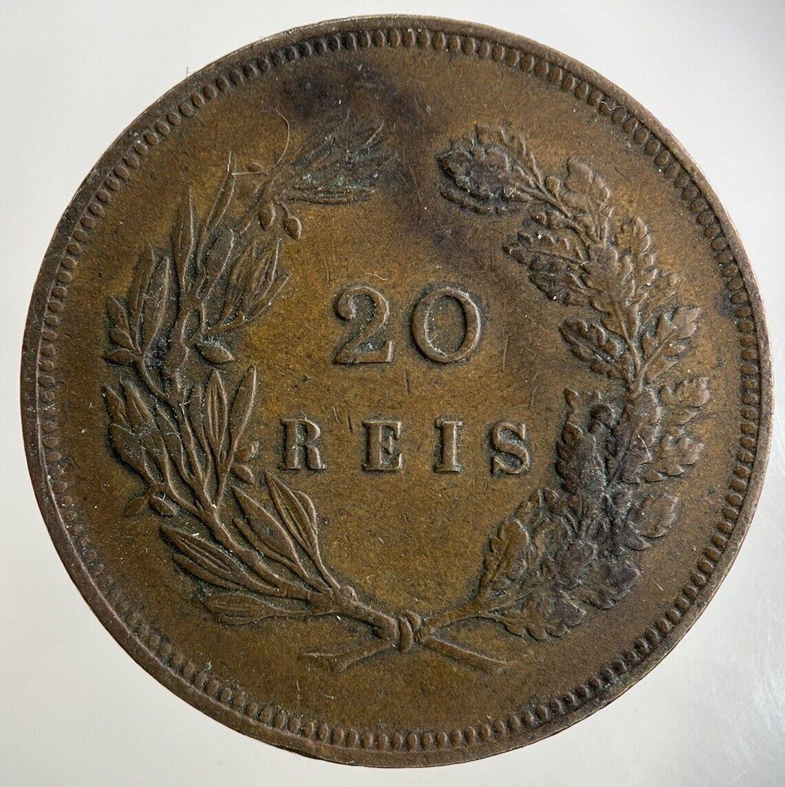 1891 Portugal XX 20 Reis Coin | Fine Collectable Grade