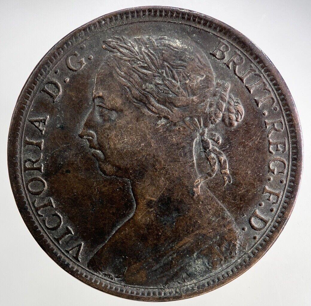 1891 Victoria One Penny Coin | Very High Grade