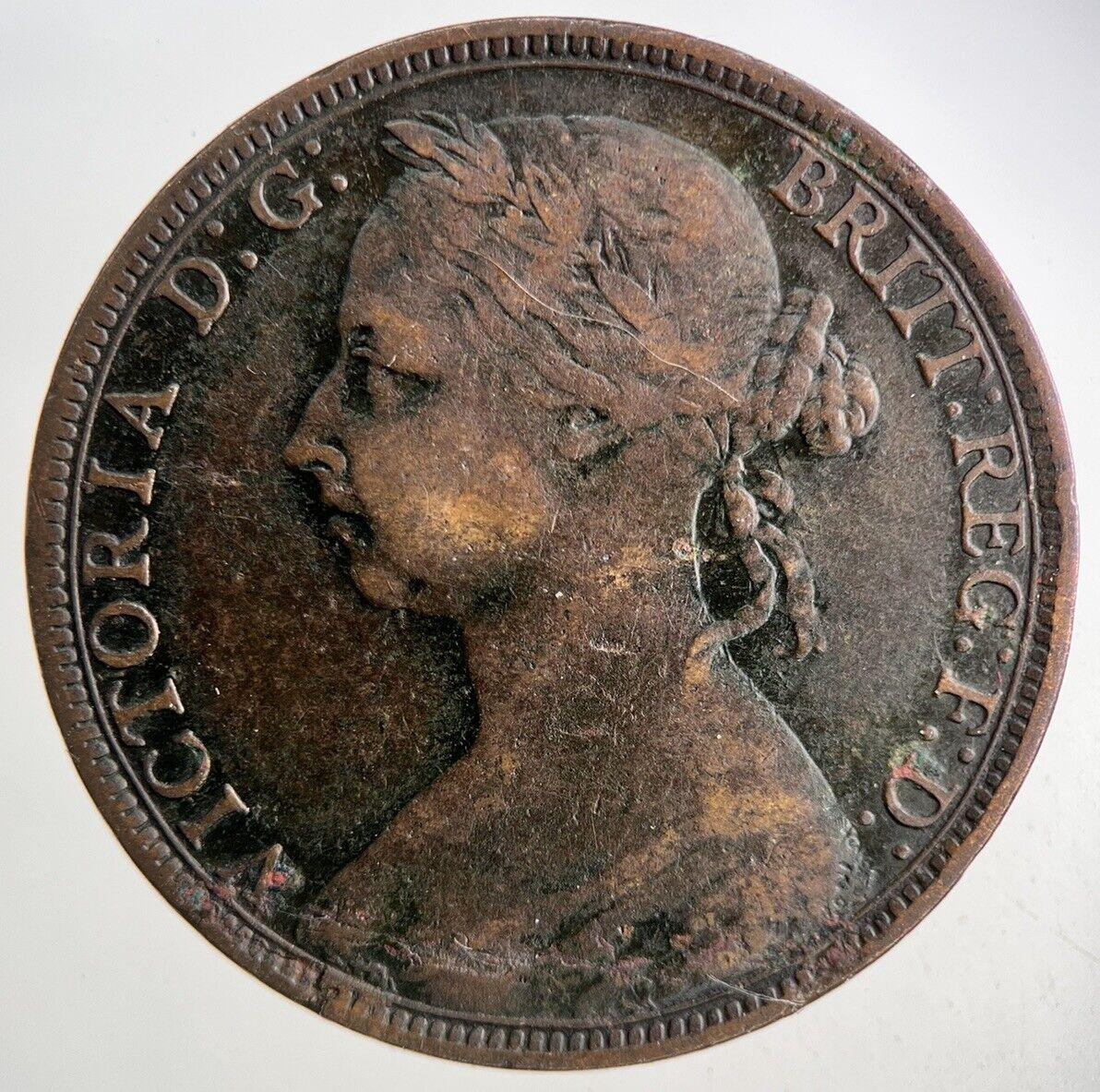 1891 Victoria One Penny Coin | Fine Collectable Grade