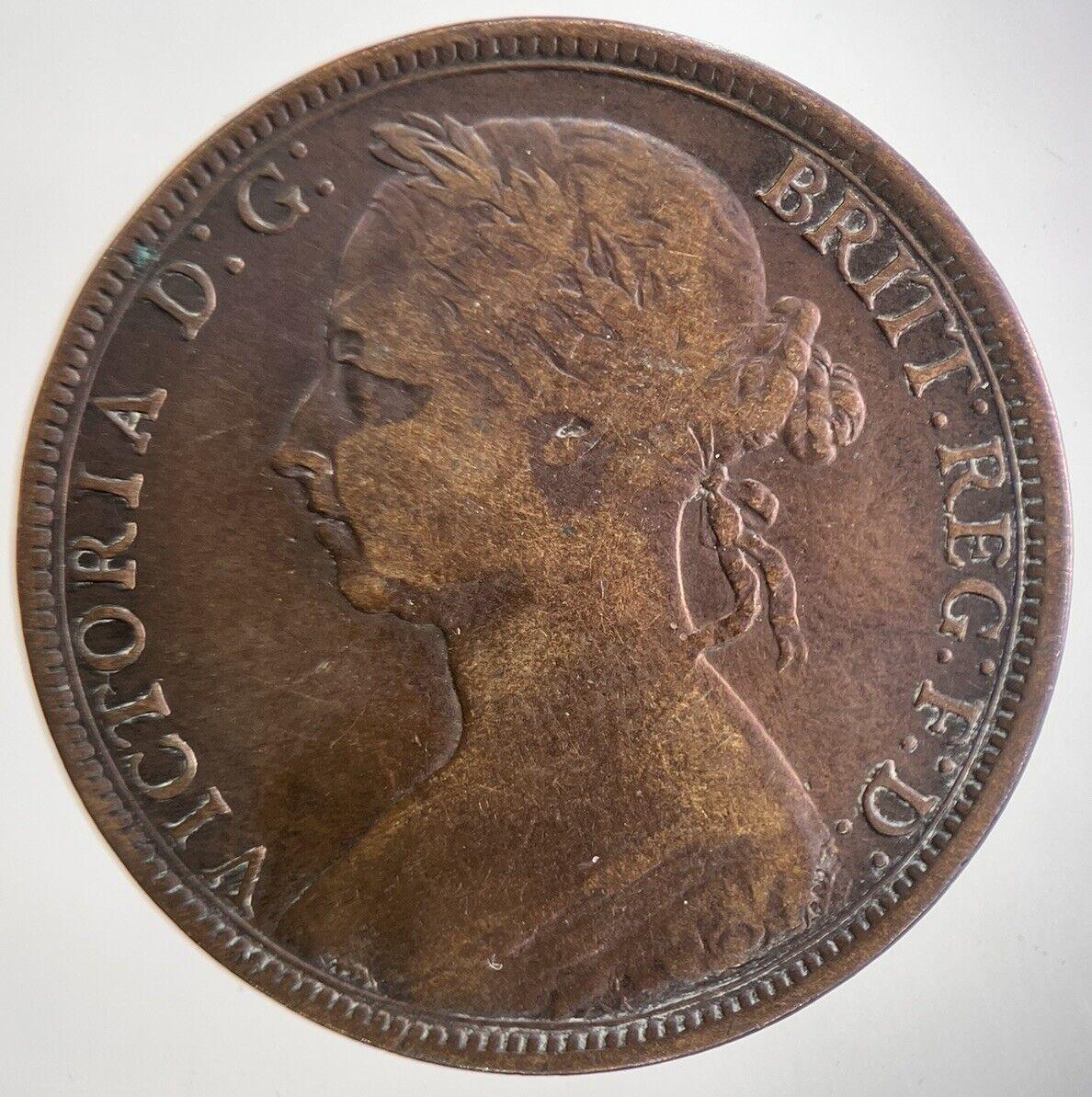 1891 Victoria One Penny Coin | Fine Collectable Grade