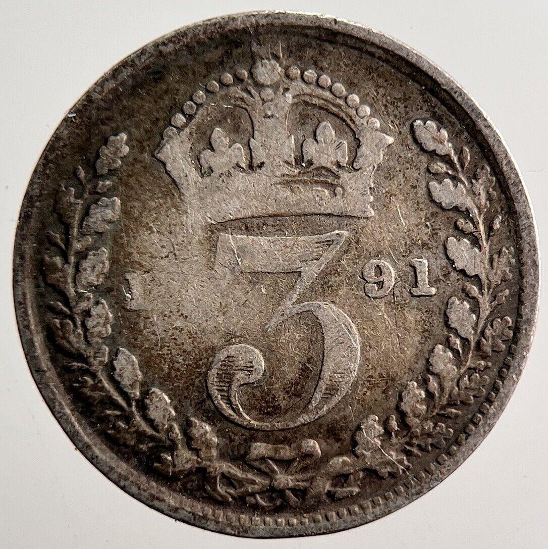 1891 Victoria Threepence Silver Coin | Collectable Grade | a3584