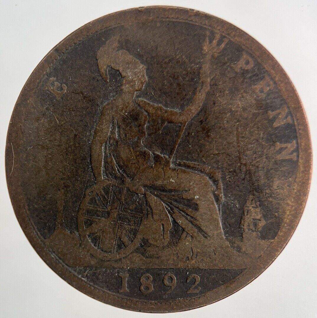 1892 Victoria One Penny Coin | Collectable Grade