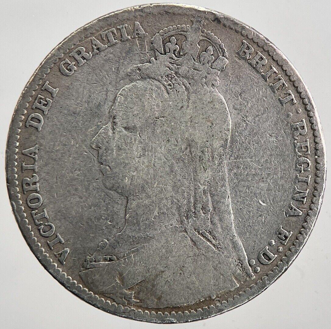 1892 Victoria Shilling Silver Coin | Collectable Grade | a5996