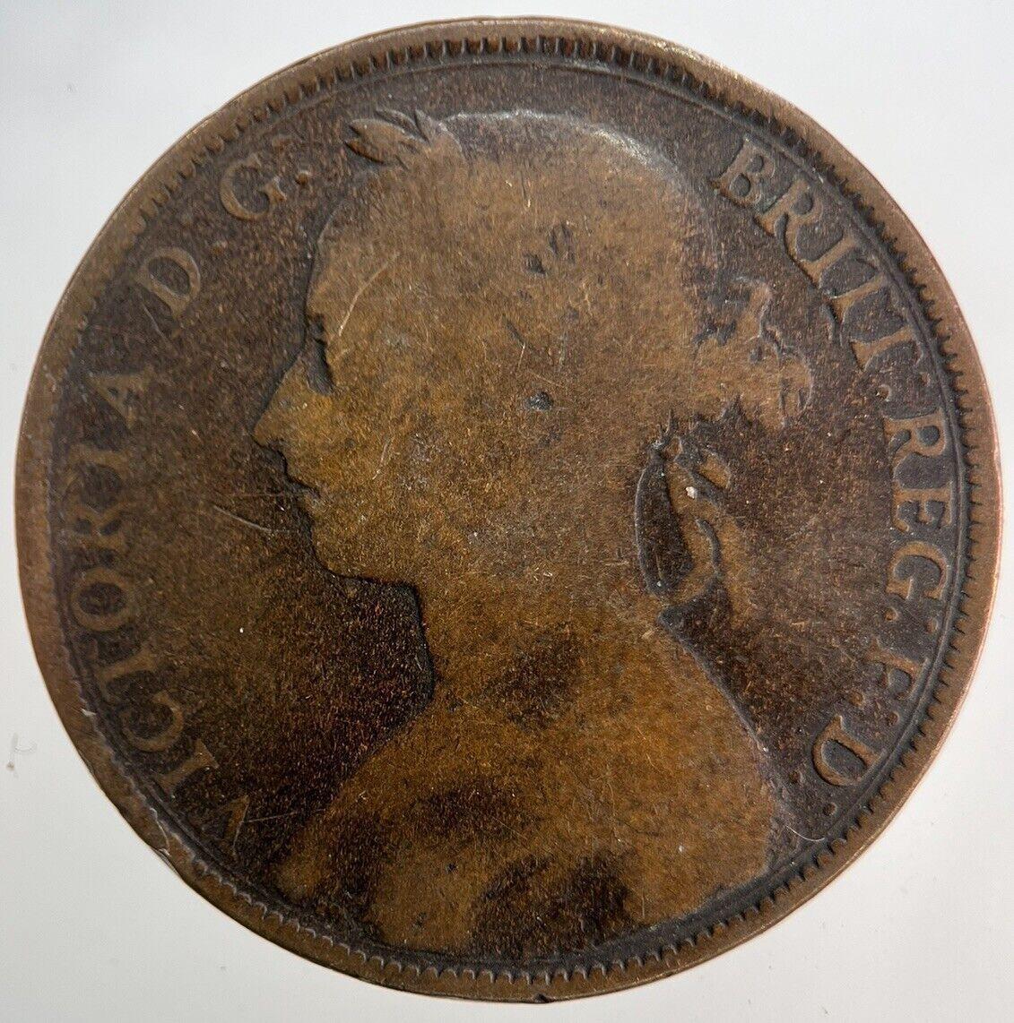 1892 Victoria One Penny Coin | Collectable Grade | a8787