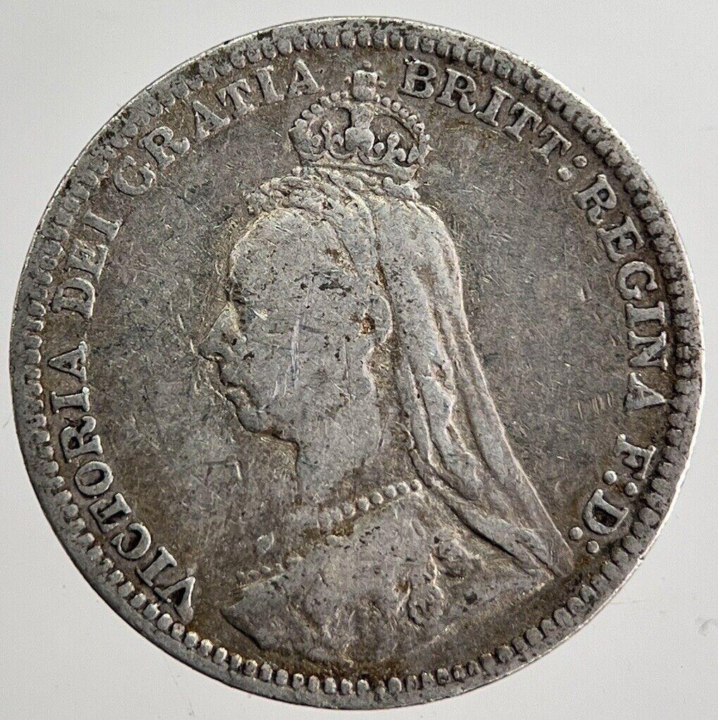 1892 Victoria Threepence Silver Coin | Fine Collectable Grade | a8696