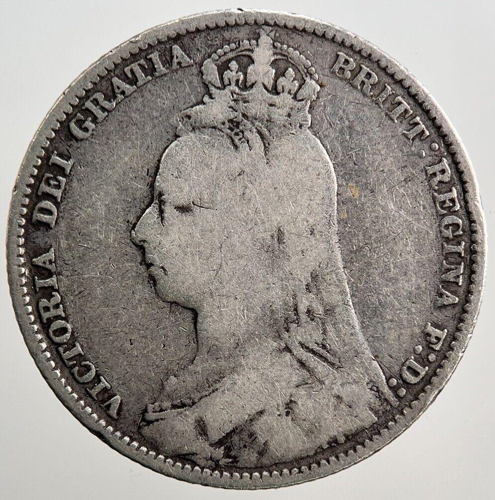 1892 Victoria Shilling Silver Coin | Collectable Grade | a1267