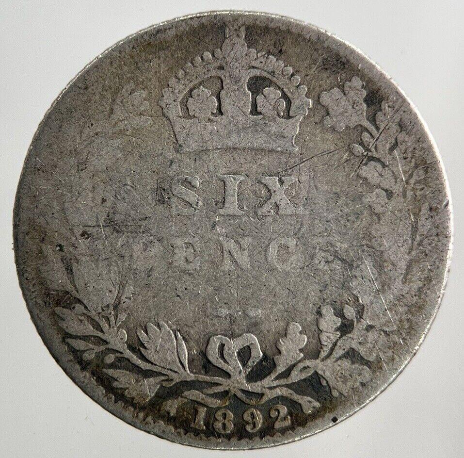 1892 Victoria Sixpence Silver Coin | Collectable Grade