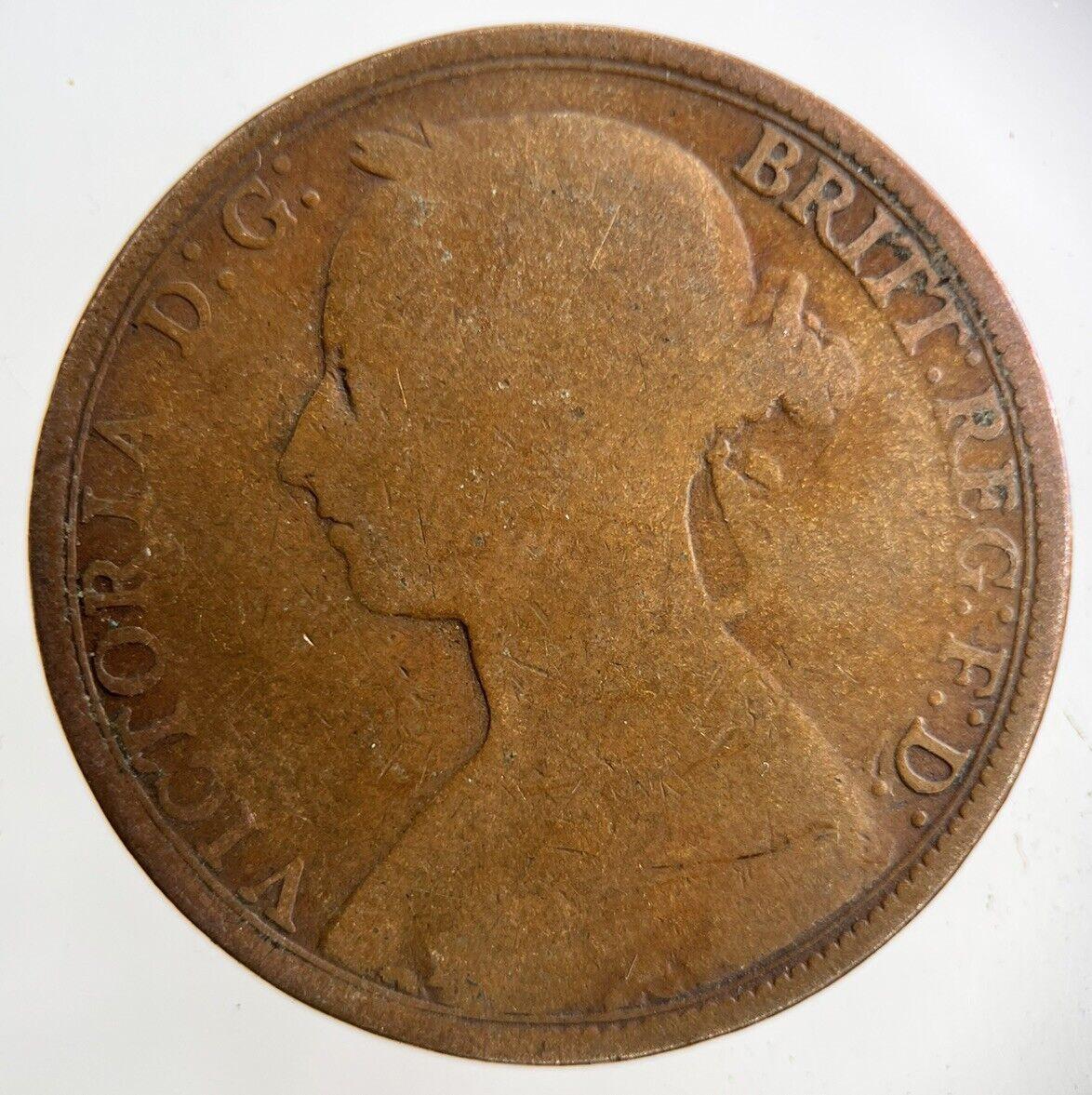 1893 Victoria One Penny Coin | Collectable Grade