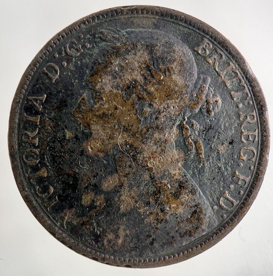 1893 Victoria One Penny Coin | Fine Collectable Grade