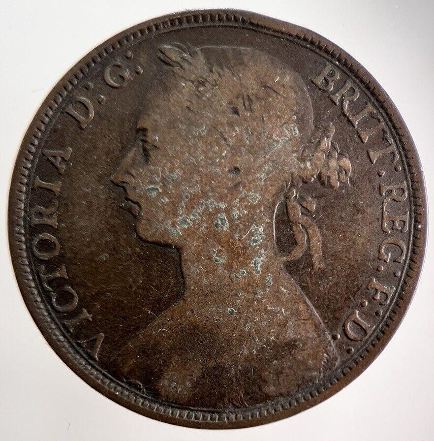 1893 Victoria One Penny Coin | Collectable Grade