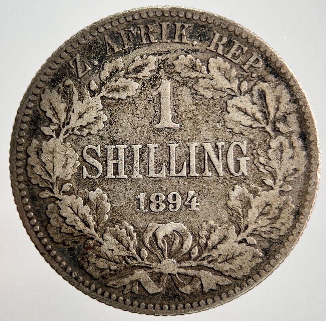 1894 South Africa Shilling Silver Coin | Collectable Grade | a2300