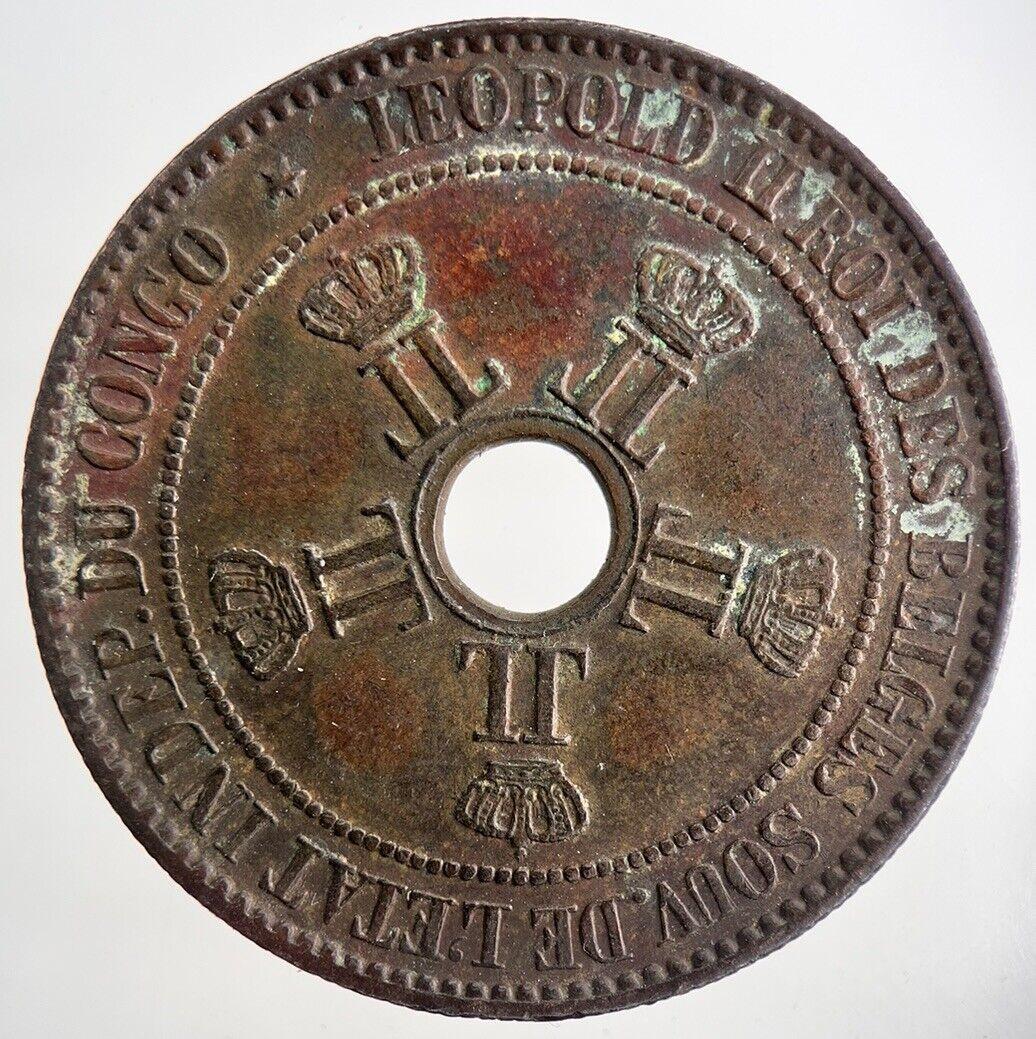 1894 Belgium Congo 10 Ces Centimes Coin | Very High Grade | a4782