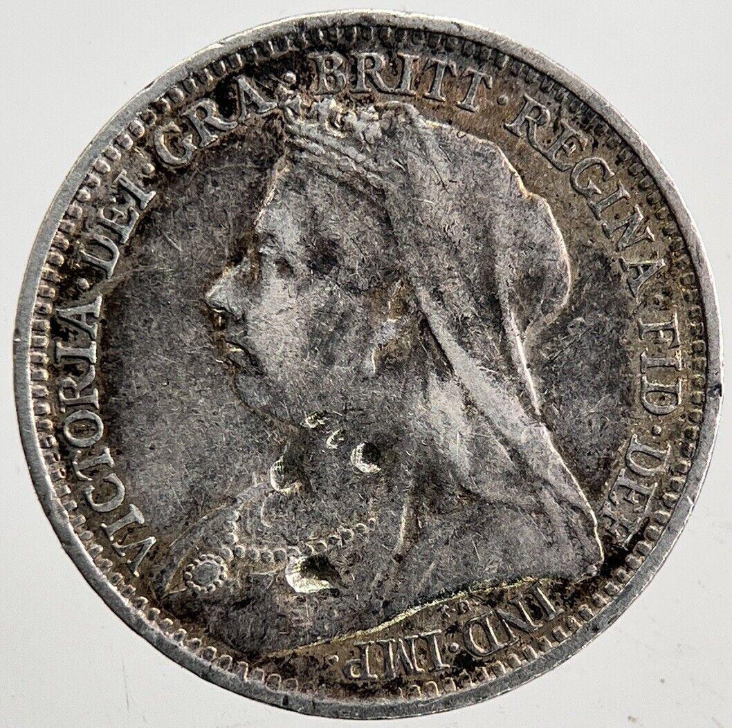 1894 Victoria Threepence Silver Coin | Fine Collectable Grade | a6003