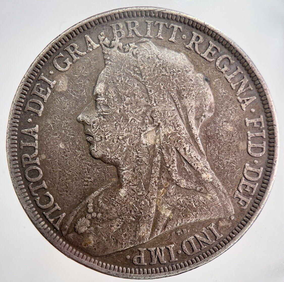 1895 Victoria Crown Silver Coin | Fine Collectable Grade | a353