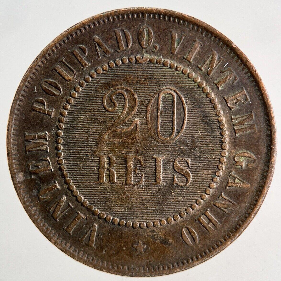 1895 Brazil 20 Reis Coin | Very High Grade