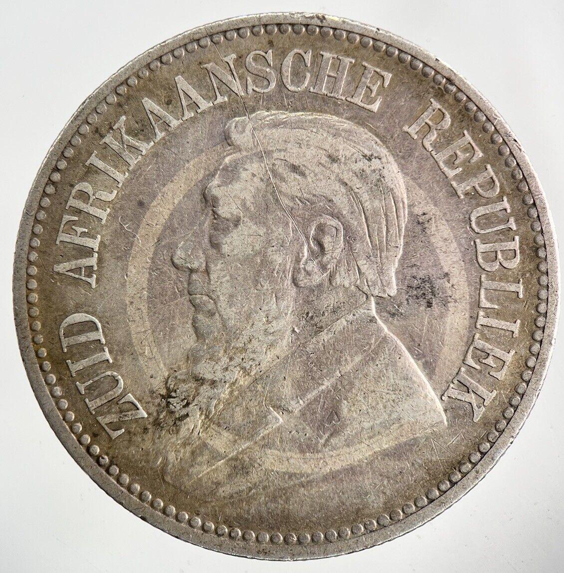 1895 South Africa Half-Crown Silver Coin | Fine Collectable Grade