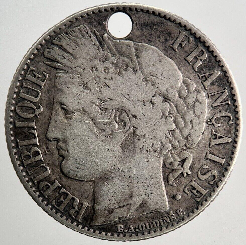1895 France 1 One Franc Silver Coin | Fine Collectable Grade | a9442