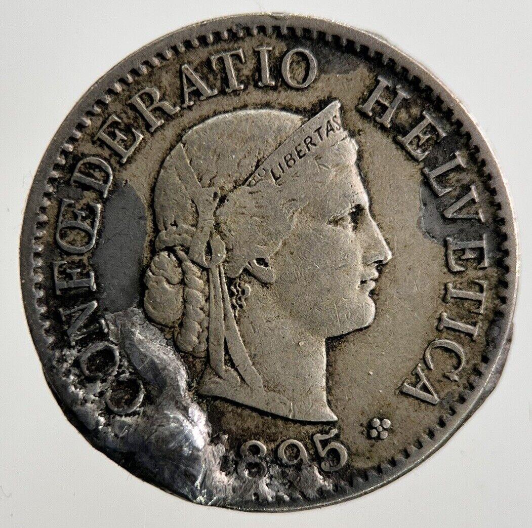 1895 Switzerland Swiss 5 Rappen Coin | Collectable Grade