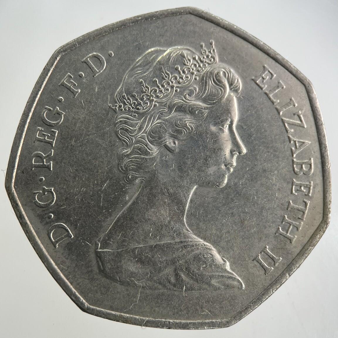 1973 Elizabeth II 2nd 50p Fifty-Pence Coin | Very High Grade