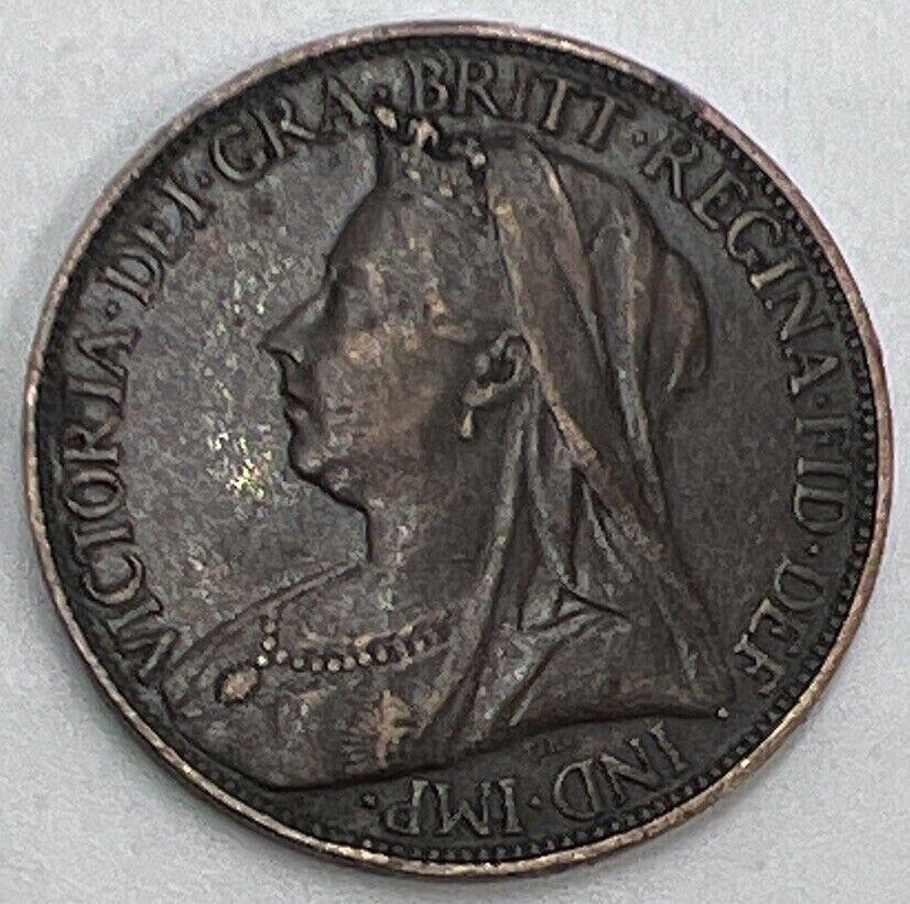 1896 Farthing | British Copper Coin | Queen Victoria | Collectable Grade | a105