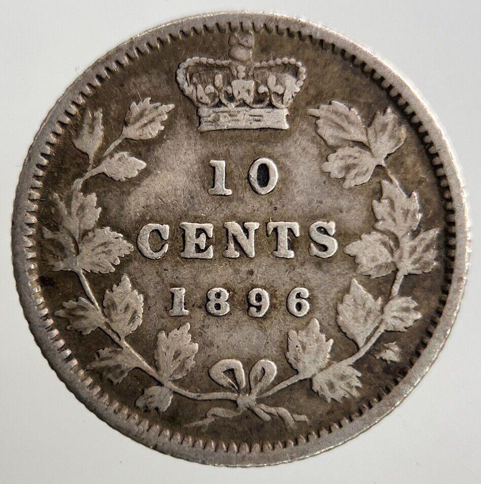 1896 Canada 10 Cents Silver Coin | Fine Collectable Grade