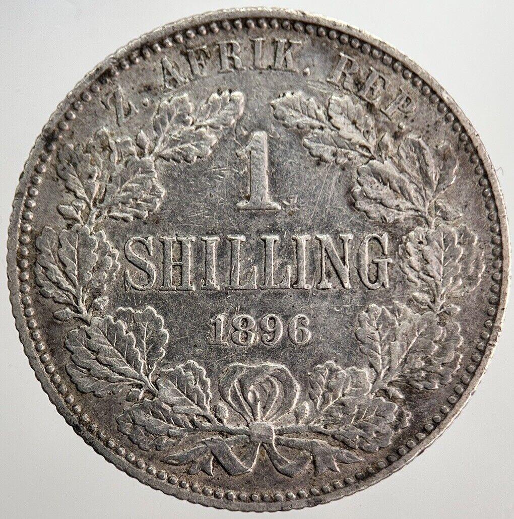 1896 South Africa Shilling Silver Coin | Very High Grade | a8047