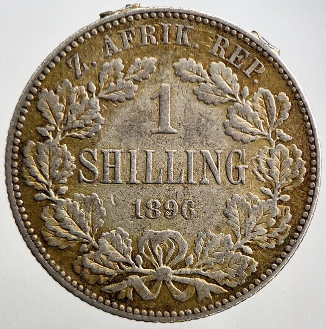 1896 South Africa Shilling Silver Coin | Collectable Grade