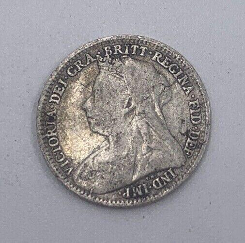 1896 Victoria Threepence | British Silver Coin | Collectable Grade | a059