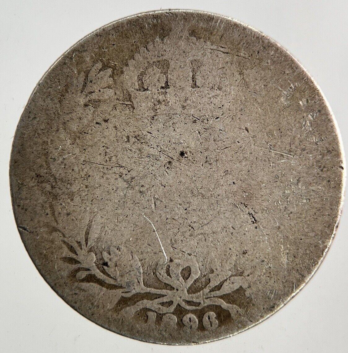 1896 Victoria Sixpence Silver Coin | Fair Grade